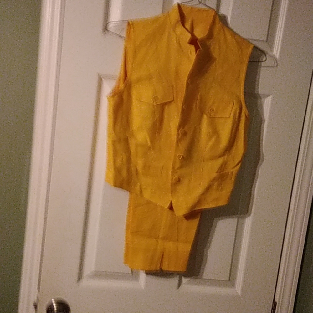 Linen pants suit size 4